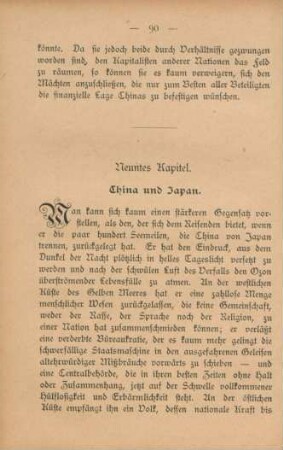 Neuntes Kapitel. China und Japan