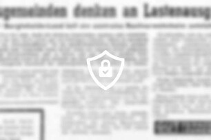 Amtsgemeinden denken an Lastenausgleich