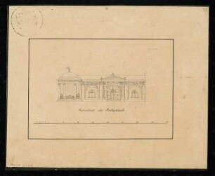 Gärtnerwohnung Monatskonkurrenz November 1832: Aufriss Hofseite des Stallflügels