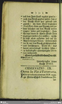 Observatio IX. Chorea Sti Viti a Terrore orta