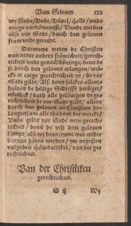 Van der Christliken gerechticheit.