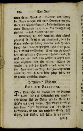 Sechzehnter Abschnitt. Von den Blattern.