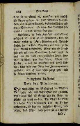 Sechzehnter Abschnitt. Von den Blattern.