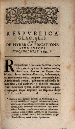 Thesavrvs dissertationvm qvibvs historia, geographia et antiqvitates tam sacrae qvam profanae illvstantvr, maximam partem rarissimarvm, 1,1. 1763/64