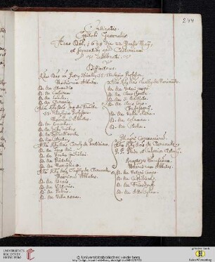Statuten des Generalkapitels von 1628, Abschrift