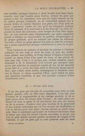 II. D'une idée fixe