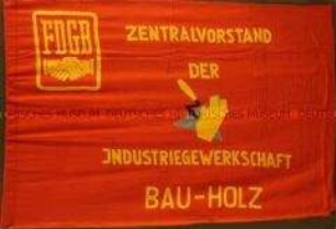 Fahne des Freien Deutschen Gewerkschaftsbundes (Industriegewerkschaft Bau-Holz)