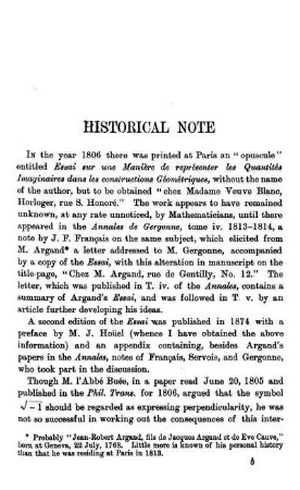 Historical Note.
