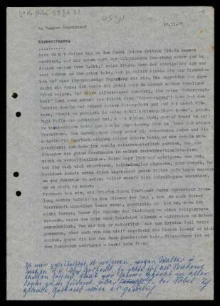 Brief von Franz Rosenzweig an Eugen Rosenstock-Huessy