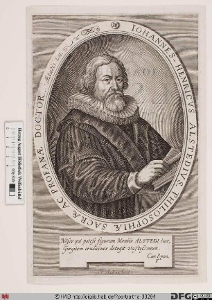 Bildnis Johann Heinrich Alsted(t), (lat. Johannes-Henricus Alstedius)