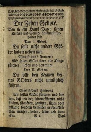 Die Zehen Gebote