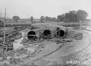 Bau des alten Fuhse-Dükers /Mittellandkanal