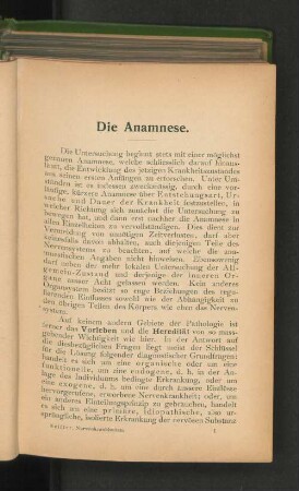 Die Anamnese.