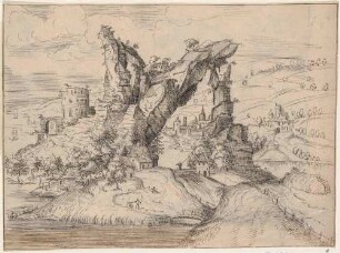 Landschaft mit Felsentor (recto)