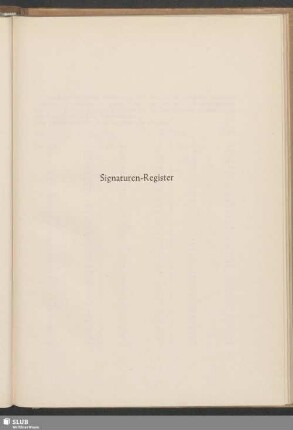 Signaturen-Register