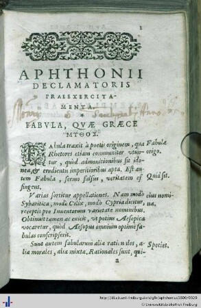 Fabula, quae graece mythos