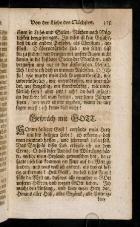 315-317, Gespraech mit Gott; Uberlegung
