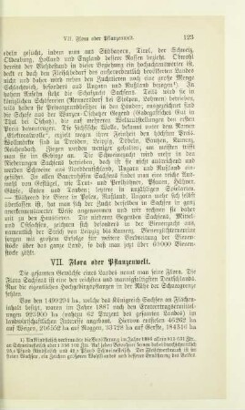 VII. Flora oder Pflanzenwelt