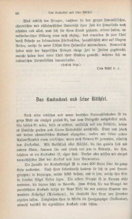60-70 Das Kuckucksei und seine Räthsel