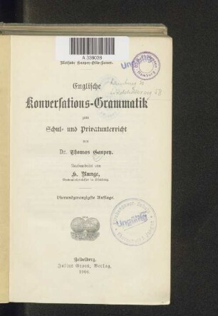 Vorwort zur neuen Auflage.