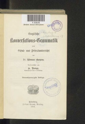 Vorwort zur neuen Auflage.