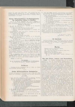 Dritter wissenschaftlicher Fortbildungskursus