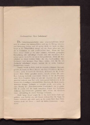 Hochverehrter Herr Geheimrat!