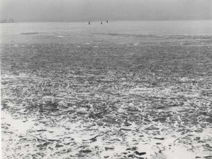 Winterliche Spuren und Eisstrukturen am Wasser