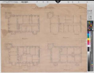 Erwitte (Erwitte) Schloß Grundriß 1919 1 : 100 68 x 87 Pause Landsbergsches Bauamt Landsberg-Velen Nr. 474a