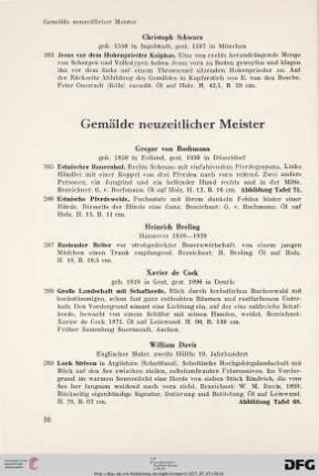 Gemälde neuzeitlicher Meister (Nr. 285-326)