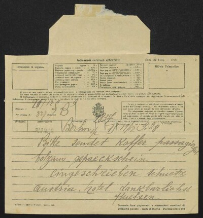 Brief von Hans von Hülsen an Gerhart Hauptmann
