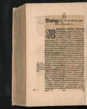 IV. Beylage C. Protestatio praesent. 11. Decemb. 1632.