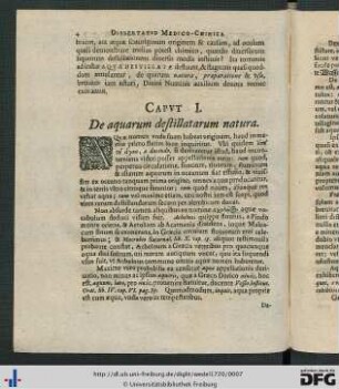 Caput I. De aquarum destillatarum natura.