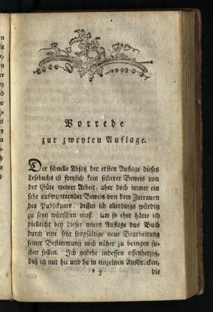 Vorrede zur zweyten Auflage