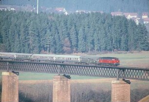 Freudenstadt Grüntal Lok Baureihe 218 E FDS-S Bnb-Wagen Stockerbachviadukt
