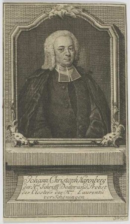 Bildnis des Johann Christoph Harenberg
