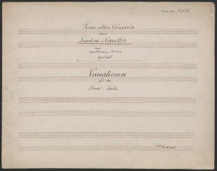 Variations, pf, op. 8, B-Dur - BSB Mus.ms. 16515 : Variationen für das Pianoforte. Ludwig Thuille. op. 8.