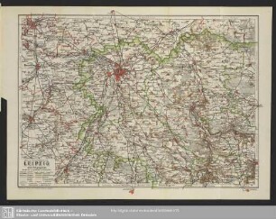 Neueste Touristenkarte von Leipzig und Umgegend