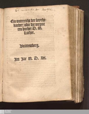 Ein vnterricht der beychtkinder: vbir die vorpotten bucher