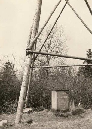 Oberlausitz. Triangulierungsstation auf dem Strohmberg bei Weißenberg