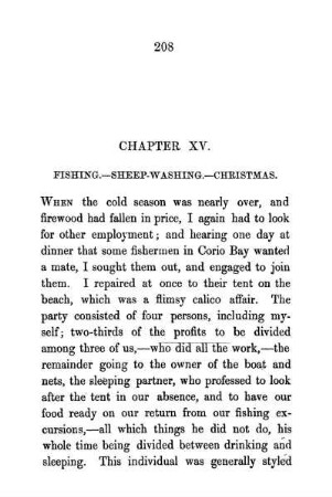 CHAPTER XV. - FISHING, SHEEPWASHING, ETC. Corio Bay. - Night-fishing. - A Queer Fish. - Sunrise. - Sheep-washing. - Shearing. - Rough Jokes. - Christmas. - Dreams