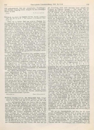 257-259 [Rezension] Soiron, Thaddaeus, Die Bergpredigt Jesu
