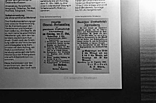 Allgemeine Ortskrankenkasse Stormarn (AOK): Einladung zur ersten Generalversammlung der gemeinsamen Ortskrankenkasse Ahrensburg am 31. Mai 1885