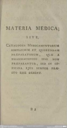 Materia Medica