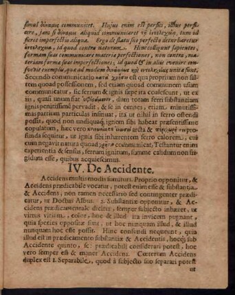 IV. De Accidente.