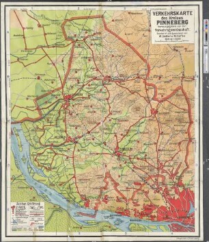 Verkehrskarte des Kreises Pinneberg