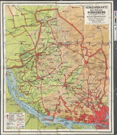 Verkehrskarte des Kreises Pinneberg
