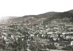 Freiburg, Stadtansicht : Freiburg. Stadtansicht von Südwesten