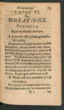 Caput VI. De Duratione.