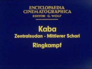 Kaba (Zentralsudan, Mittlerer Schari) - Ringkampf